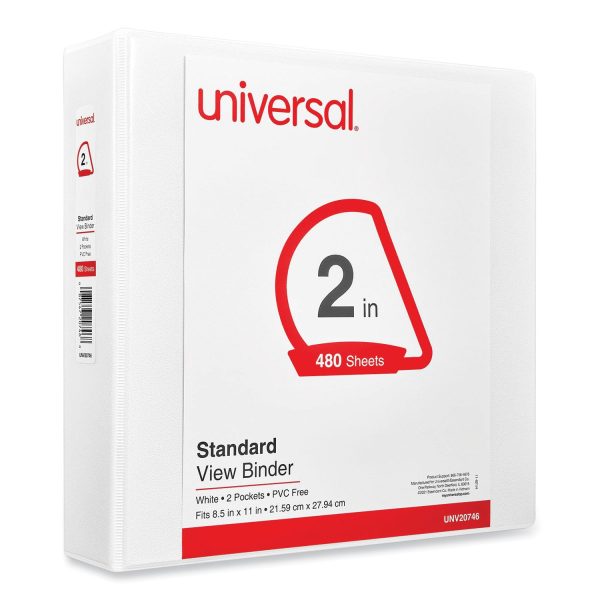 Slant D-Ring View Binder, 3 Rings, 2  Capacity, 11 x 8.5, White Online Hot Sale - Image 2