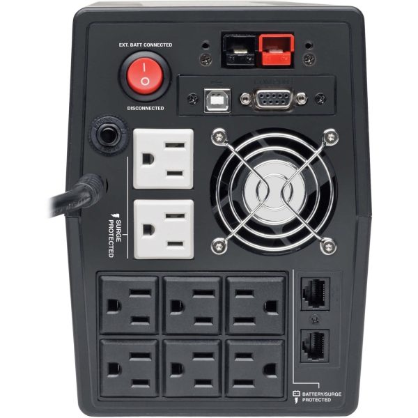 Tripp Lite by Eaton UPS OmniVS 120V 1500VA 940W Line-Interactive UPS Extended Run Tower USB port Battery Backup - Tower - 4 Hour Recharge - 5 Minute Stand-by - 110 V AC Input - 120 V AC Output - 2 x NEMA 5-15R, 6 x NEMA 5-15R Hot on Sale - Image 4
