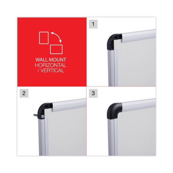 Modern Melamine Dry Erase Board with Aluminum Frame, 72 x 48, White Surface For Sale - Image 5