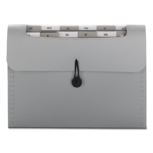 Step Index Organizer, 12 Sections, Cord Hook Closure, 1 6-Cut Tabs, Letter Size, Silver Discount - Image 5