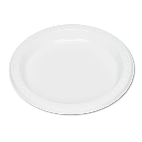 Plastic Dinnerware, Plates, 7  dia, White, 125 Pack on Sale