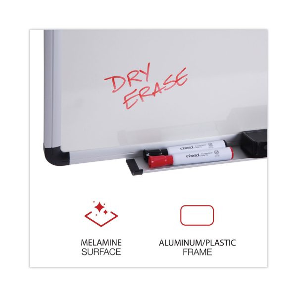Modern Melamine Dry Erase Board with Aluminum Frame, 72 x 48, White Surface For Sale - Image 2
