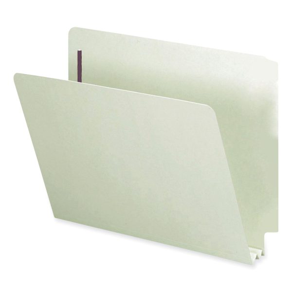 End Tab Pressboard Classification Folders, Two SafeSHIELD Coated Fasteners, 2  Expansion, Letter Size, Gray-Green, 25 Box Hot on Sale