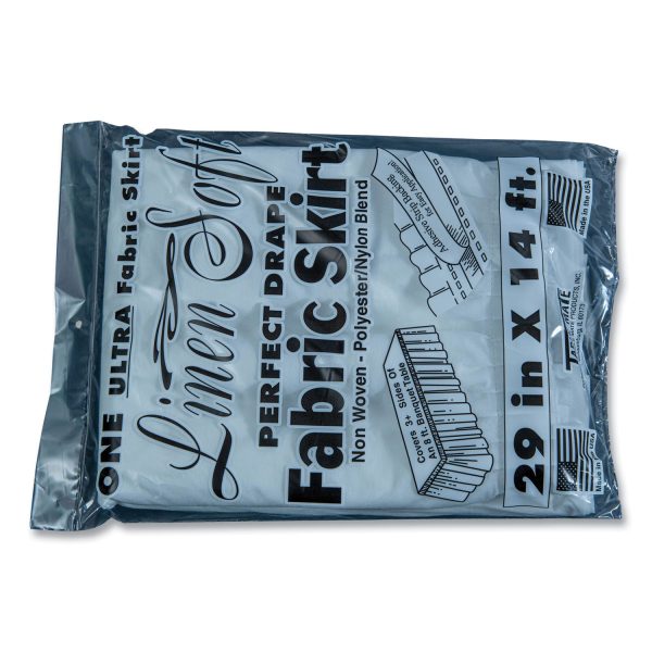 Table Set Linen-Like Table Skirting, Polyester, 29  x 14 ft, White Online now - Image 3