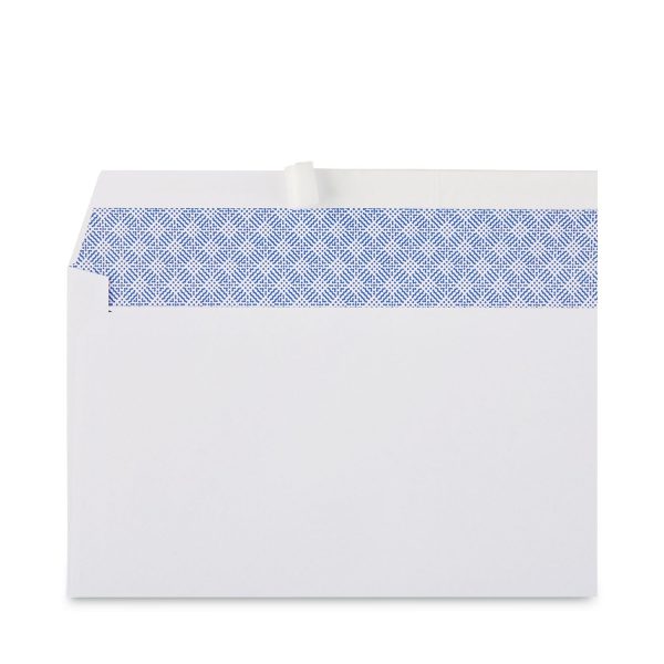 Peel Seal Strip Security Tint Business Envelope, #10, Square Flap, Self-Adhesive Closure, 4.13 x 9.5, White, 100 Box For Discount - Image 2