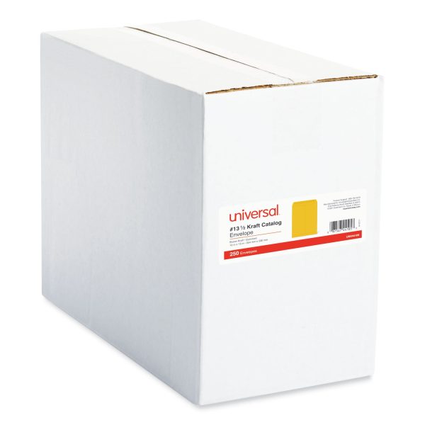 Catalog Envelope, #13 1 2, Square Flap, Gummed Closure, 10 x 13, Brown Kraft, 250 Box Cheap - Image 2