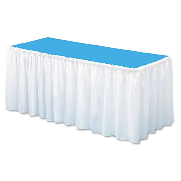 Table Set Linen-Like Table Skirting, Polyester, 29  x 14 ft, White Online now - Image 2