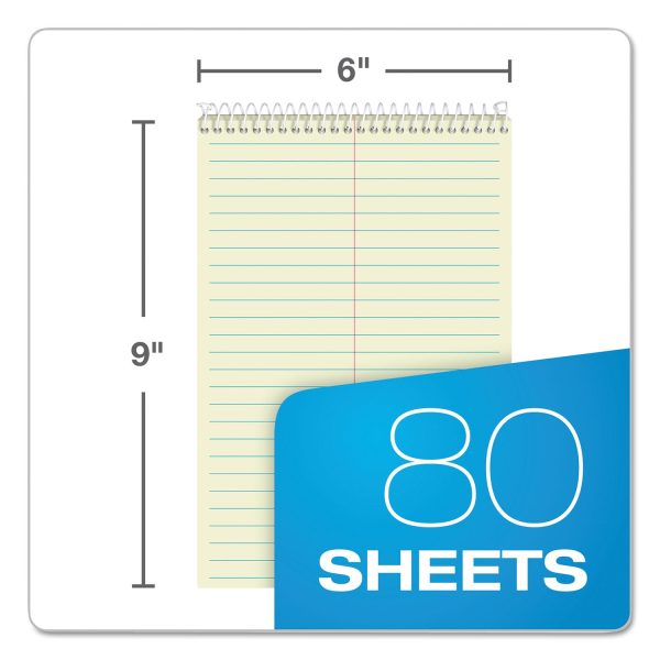 Steno Pad, Gregg Rule, Assorted Cover Colors, 80 Green-Tint 6 x 9 Sheets, 4 Pack Discount - Image 2