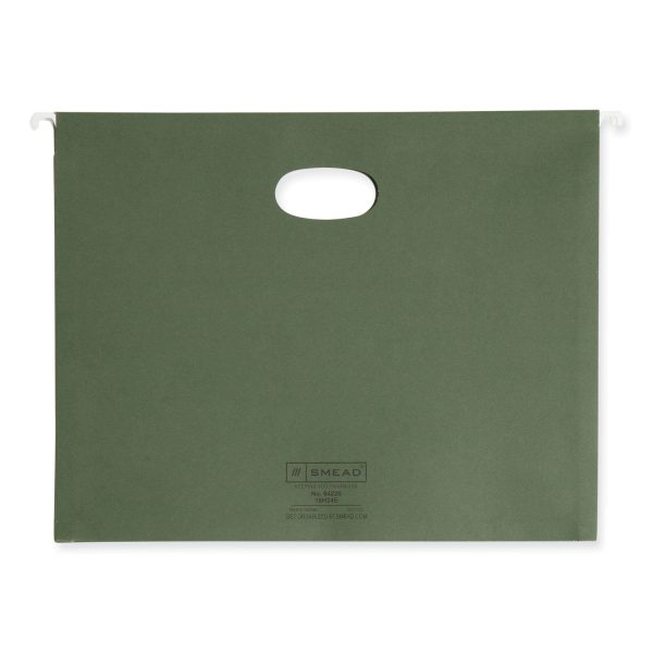 Hanging Pockets with Full-Height Gusset, 1 Section, 3.5  Capacity, Letter Size, Standard Green, 10 Box Fashion - Image 2