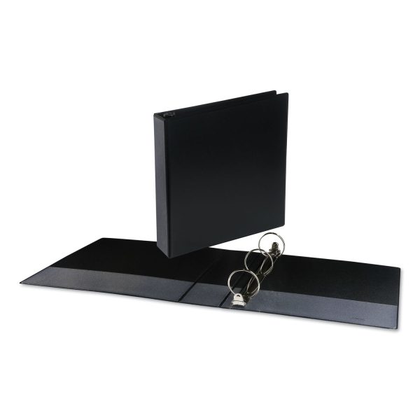 Deluxe Round Ring View Binder, 3 Rings, 2  Capacity, 11 x 8.5, Black Sale - Image 3