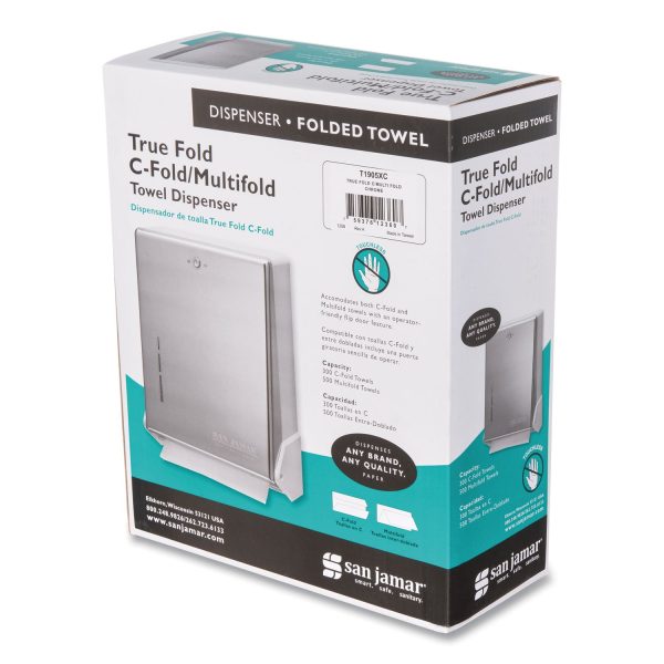 True Fold C-Fold Multifold Paper Towel Dispenser, 11.63 x 5 x 14.5, Chrome Cheap - Image 4