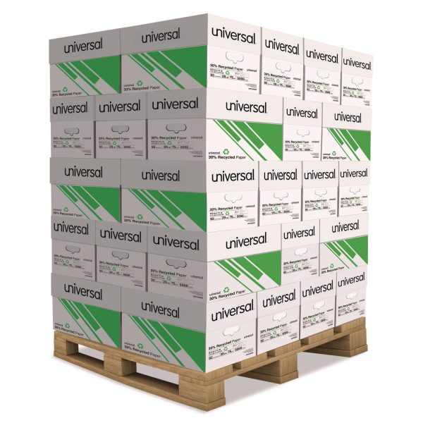 30% Recycled Copy Paper, 92 Bright, 20 lb Bond Weight, 8.5 x 11, White, 500 Sheets Ream, 10 Reams Carton, 40 Cartons Pallet For Cheap