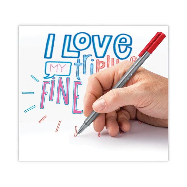 Triplus Fineliner Porous Point Pen, Stick, Extra-Fine 0.3 mm, Assorted Ink and Barrel Colors, 20 Pack Sale - Image 4