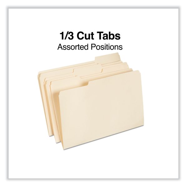 Top Tab File Folders, 1 3-Cut Tabs: Assorted, Legal Size, 0.75  Expansion, Manila, 100 Box Online - Image 3