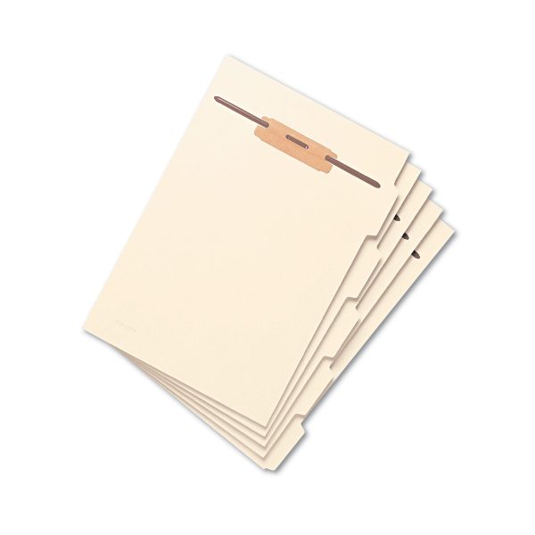 Stackable Folder Dividers with Fasteners, Convertible End Top Tab, 1 Fastener, Letter Size, Manila, 4 Dividers Set, 50 Sets Supply - Image 2