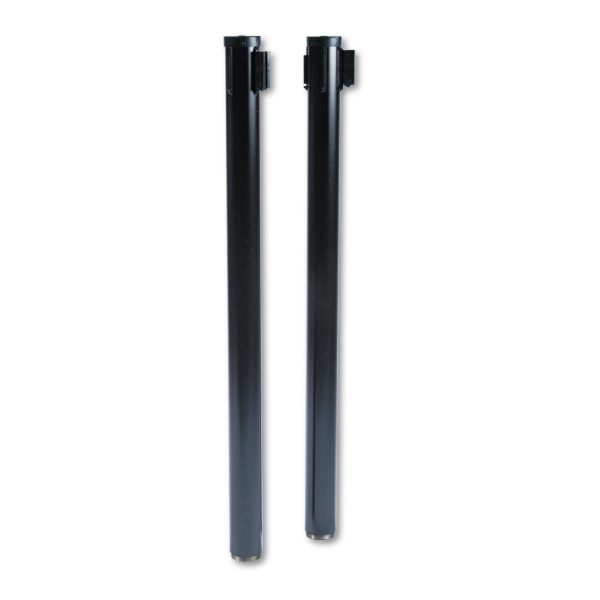 Adjusta-Tape Crowd Control Posts Only, Steel, 40  High, Black, 2 Box Online now - Image 3