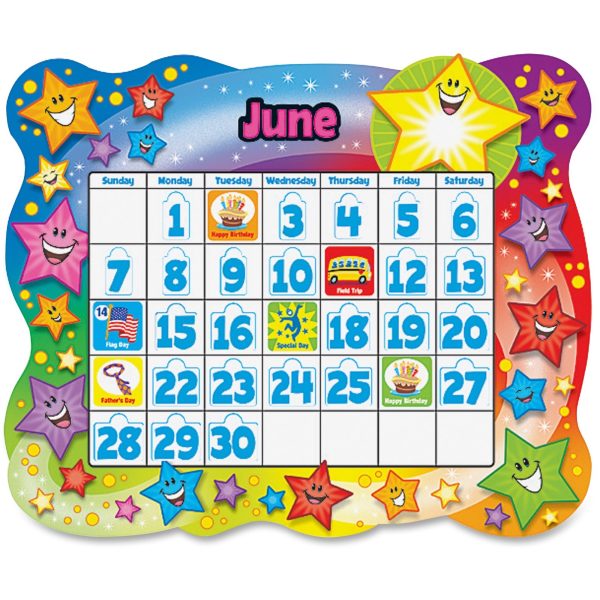 Trend Star Calendar Bulletin Board Set - Durable - 26  Height x 31.50  Width - Assorted - 1   Set For Sale