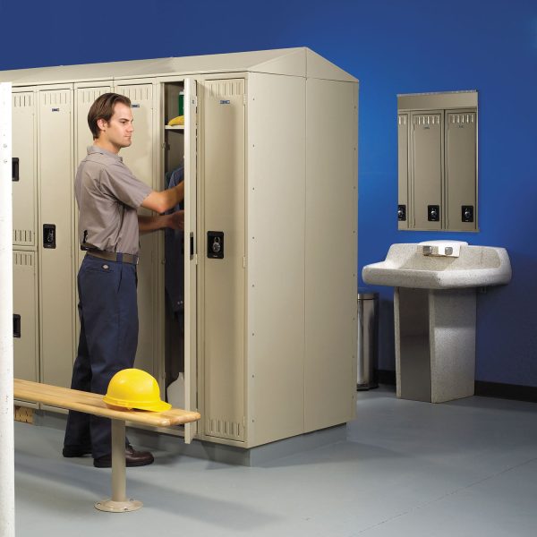 Double Tier Locker, Single Stack, 12w x 18d x 72h, Sand Hot on Sale - Image 2