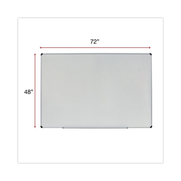 Modern Melamine Dry Erase Board with Aluminum Frame, 72 x 48, White Surface For Sale - Image 3