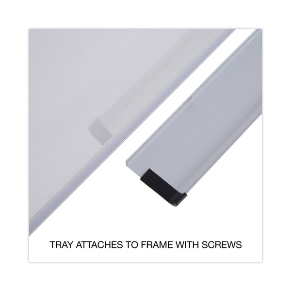 Modern Melamine Dry Erase Board with Aluminum Frame, 72 x 48, White Surface For Sale - Image 4
