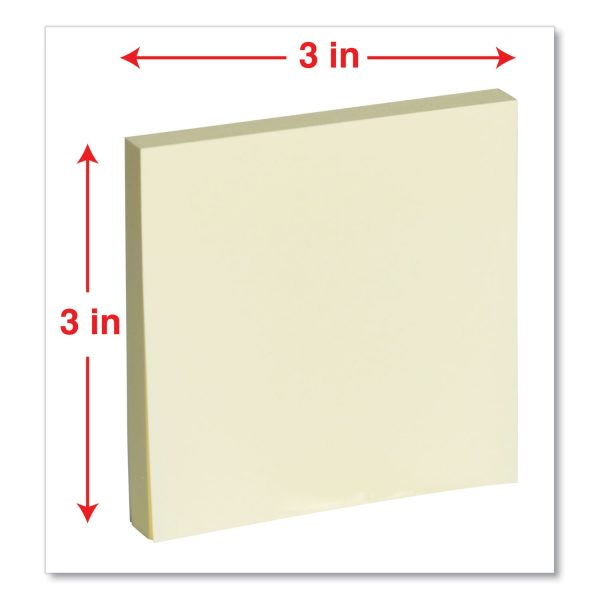 Self-Stick Note Pads, 3  x 3 , Yellow, 100 Sheets Pad, 12 Pads Pack Online Hot Sale - Image 4