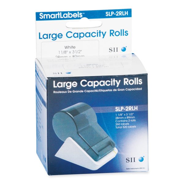 SLP-2RLH Self-Adhesive Address Labels, 1.12  x 3.5 , White, 260 Labels Roll, 2 Rolls Box Online Hot Sale