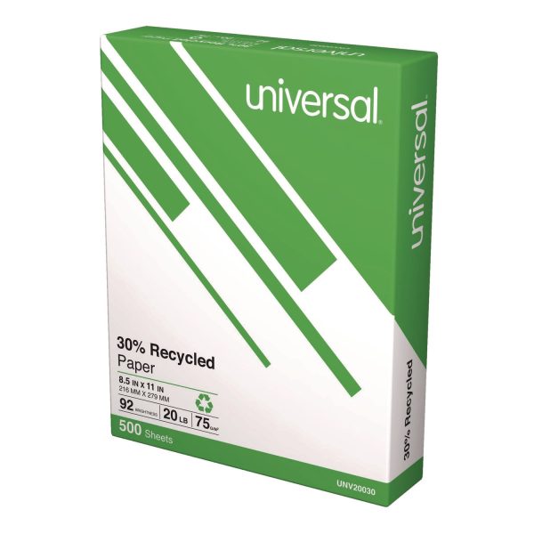 30% Recycled Copy Paper, 92 Bright, 20 lb Bond Weight, 8.5 x 11, White, 500 Sheets Ream, 10 Reams Carton, 40 Cartons Pallet For Cheap - Image 3