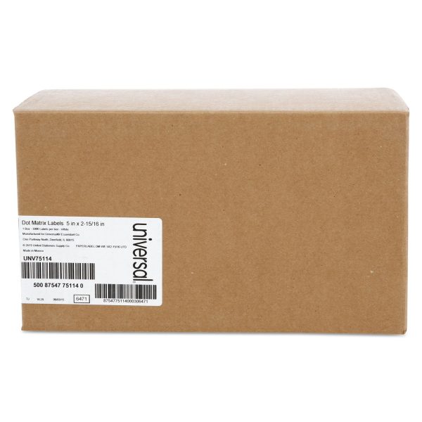 Dot Matrix Printer Labels, Dot Matrix Printers, 2.94 x 5, White, 3,000 Box Online - Image 3