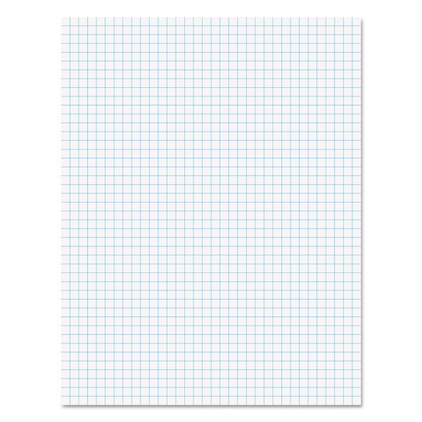 Quadrille Pads, Quadrille Rule (4 sq in), 50 White (Standard 15 lb Bond) 8.5 x 11 Sheets Supply - Image 2