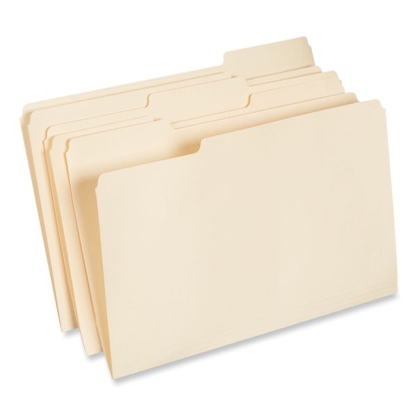 Top Tab File Folders, 1 3-Cut Tabs: Assorted, Legal Size, 0.75  Expansion, Manila, 100 Box Online - Image 2