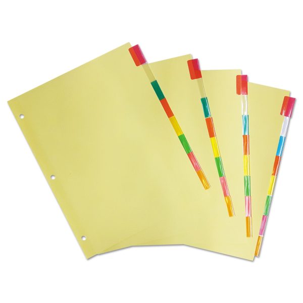 Insertable Tab Index, 8-Tab, 11 x 8.5, Buff, Assorted Tabs, 24 Sets Discount - Image 2