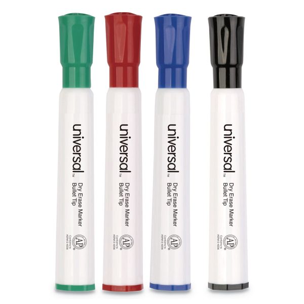 Dry Erase Marker, Medium Bullet Tip, Assorted Colors, 4 Set on Sale - Image 5