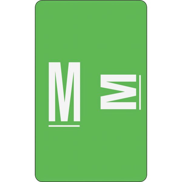 Smead AlphaZ ACCS Color-Coded Labels -  M  - 1  Width x 1 5 8  Length - Light Green - 10   Sheet - 100   Pack Online now