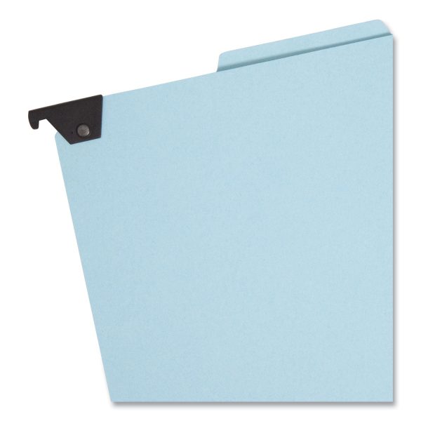FasTab Hanging Pressboard Classification Folders, 2 Dividers, Letter Size, Blue Hot on Sale - Image 3