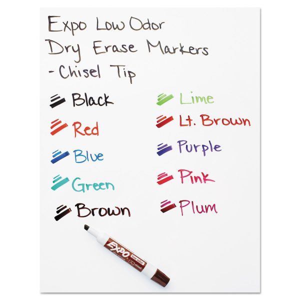 Low-Odor Dry-Erase Marker Value Pack, Broad Chisel Tip, Black, 36 Box Supply - Image 4