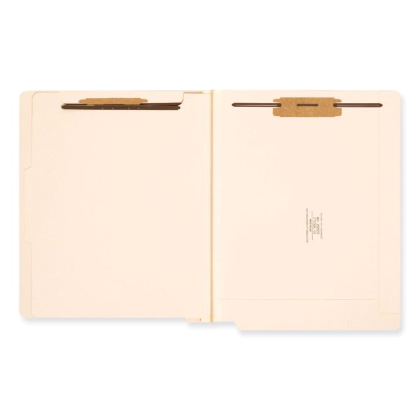 Manila End Tab Classification Folders, 2  Expansion, 1 Divider, 4 Fasteners, Letter Size, Manila Exterior, 10 Box Sale