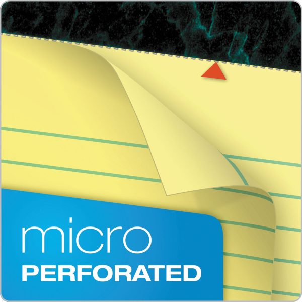 Docket Ruled Perforated Pads, Wide Legal Rule, 50 Canary-Yellow 8.5 x 14 Sheets, 12 Pack Cheap - Image 3