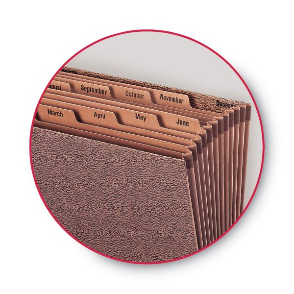 TUFF Expanding Open-Top Stadium File, 12 Sections, 1 12-Cut Tabs, Letter Size, Redrope Fashion - Image 4